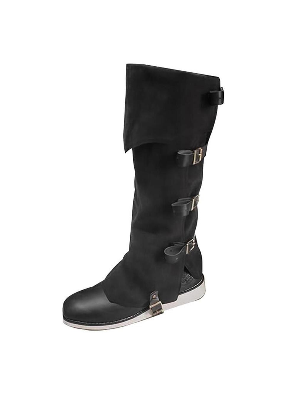 Cosplay / Steampunk Medieval Faux Leather Boot Covers / Large / Pirate / Gaiter